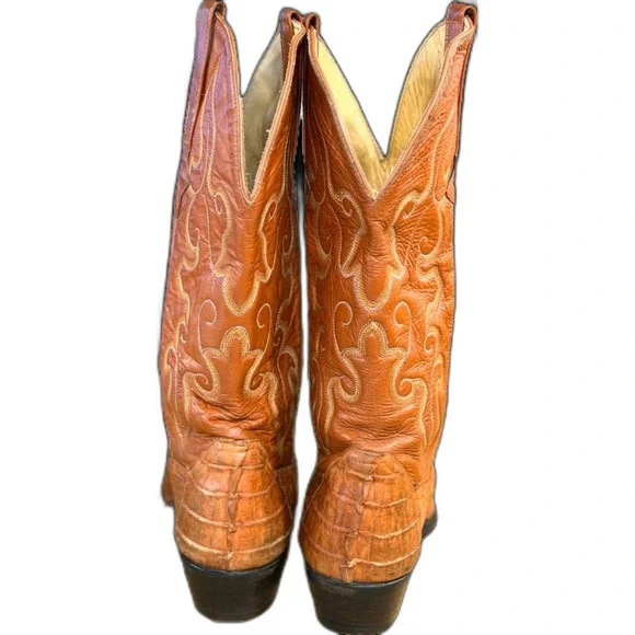 Vintage Handmade Crocodile Belly Western Boots – Women’s 7.5–8 (Men’s 6 EE) - Picture 3 of 7